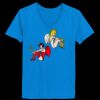 Ladies’  Junior Fine Jersey V-Neck Longer Length T-Shirt Thumbnail
