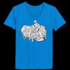 Ladies’  Junior Fine Jersey V-Neck Longer Length T-Shirt Thumbnail