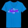 Ladies’  Junior Fine Jersey V-Neck Longer Length T-Shirt Thumbnail