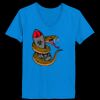 Ladies’  Junior Fine Jersey V-Neck Longer Length T-Shirt Thumbnail
