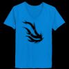 Ladies’  Junior Fine Jersey V-Neck Longer Length T-Shirt Thumbnail