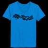 Ladies’  Junior Fine Jersey V-Neck Longer Length T-Shirt Thumbnail