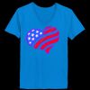 Ladies’  Junior Fine Jersey V-Neck Longer Length T-Shirt Thumbnail