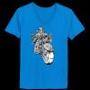 Ladies’  Junior Fine Jersey V-Neck Longer Length T-Shirt Thumbnail