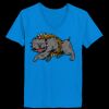 Ladies’  Junior Fine Jersey V-Neck Longer Length T-Shirt Thumbnail