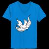 Ladies’  Junior Fine Jersey V-Neck Longer Length T-Shirt Thumbnail