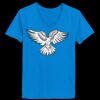 Ladies’  Junior Fine Jersey V-Neck Longer Length T-Shirt Thumbnail