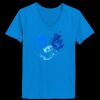Ladies’  Junior Fine Jersey V-Neck Longer Length T-Shirt Thumbnail