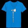 Ladies’  Junior Fine Jersey V-Neck Longer Length T-Shirt Thumbnail