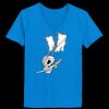 Ladies’  Junior Fine Jersey V-Neck Longer Length T-Shirt Thumbnail