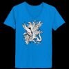 Ladies’  Junior Fine Jersey V-Neck Longer Length T-Shirt Thumbnail