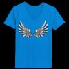 Ladies’  Junior Fine Jersey V-Neck Longer Length T-Shirt Thumbnail