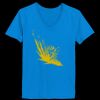Ladies’  Junior Fine Jersey V-Neck Longer Length T-Shirt Thumbnail