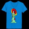 Ladies’  Junior Fine Jersey V-Neck Longer Length T-Shirt Thumbnail