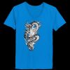 Ladies’  Junior Fine Jersey V-Neck Longer Length T-Shirt Thumbnail