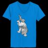 Ladies’  Junior Fine Jersey V-Neck Longer Length T-Shirt Thumbnail
