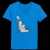 Ladies’  Junior Fine Jersey V-Neck Longer Length T-Shirt Thumbnail