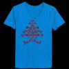 Ladies’  Junior Fine Jersey V-Neck Longer Length T-Shirt Thumbnail