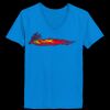Ladies’  Junior Fine Jersey V-Neck Longer Length T-Shirt Thumbnail