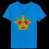 Ladies’  Junior Fine Jersey V-Neck Longer Length T-Shirt Thumbnail
