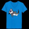Ladies’  Junior Fine Jersey V-Neck Longer Length T-Shirt Thumbnail