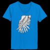 Ladies’  Junior Fine Jersey V-Neck Longer Length T-Shirt Thumbnail