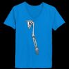 Ladies’  Junior Fine Jersey V-Neck Longer Length T-Shirt Thumbnail
