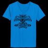 Ladies’  Junior Fine Jersey V-Neck Longer Length T-Shirt Thumbnail