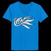 Ladies’  Junior Fine Jersey V-Neck Longer Length T-Shirt Thumbnail
