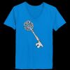 Ladies’  Junior Fine Jersey V-Neck Longer Length T-Shirt Thumbnail