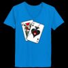 Ladies’  Junior Fine Jersey V-Neck Longer Length T-Shirt Thumbnail