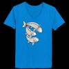 Ladies’  Junior Fine Jersey V-Neck Longer Length T-Shirt Thumbnail