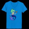 Ladies’  Junior Fine Jersey V-Neck Longer Length T-Shirt Thumbnail