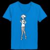 Ladies’  Junior Fine Jersey V-Neck Longer Length T-Shirt Thumbnail