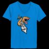 Ladies’  Junior Fine Jersey V-Neck Longer Length T-Shirt Thumbnail