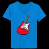 Ladies’  Junior Fine Jersey V-Neck Longer Length T-Shirt Thumbnail