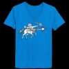 Ladies’  Junior Fine Jersey V-Neck Longer Length T-Shirt Thumbnail