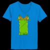 Ladies’  Junior Fine Jersey V-Neck Longer Length T-Shirt Thumbnail