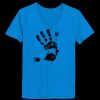 Ladies’  Junior Fine Jersey V-Neck Longer Length T-Shirt Thumbnail