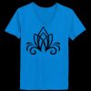 Ladies’  Junior Fine Jersey V-Neck Longer Length T-Shirt Thumbnail