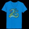Ladies’  Junior Fine Jersey V-Neck Longer Length T-Shirt Thumbnail