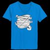 Ladies’  Junior Fine Jersey V-Neck Longer Length T-Shirt Thumbnail