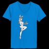 Ladies’  Junior Fine Jersey V-Neck Longer Length T-Shirt Thumbnail