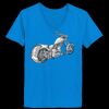 Ladies’  Junior Fine Jersey V-Neck Longer Length T-Shirt Thumbnail