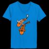 Ladies’  Junior Fine Jersey V-Neck Longer Length T-Shirt Thumbnail