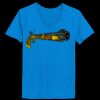 Ladies’  Junior Fine Jersey V-Neck Longer Length T-Shirt Thumbnail