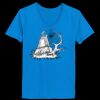 Ladies’  Junior Fine Jersey V-Neck Longer Length T-Shirt Thumbnail