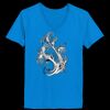 Ladies’  Junior Fine Jersey V-Neck Longer Length T-Shirt Thumbnail