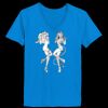 Ladies’  Junior Fine Jersey V-Neck Longer Length T-Shirt Thumbnail