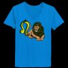 Ladies’  Junior Fine Jersey V-Neck Longer Length T-Shirt Thumbnail